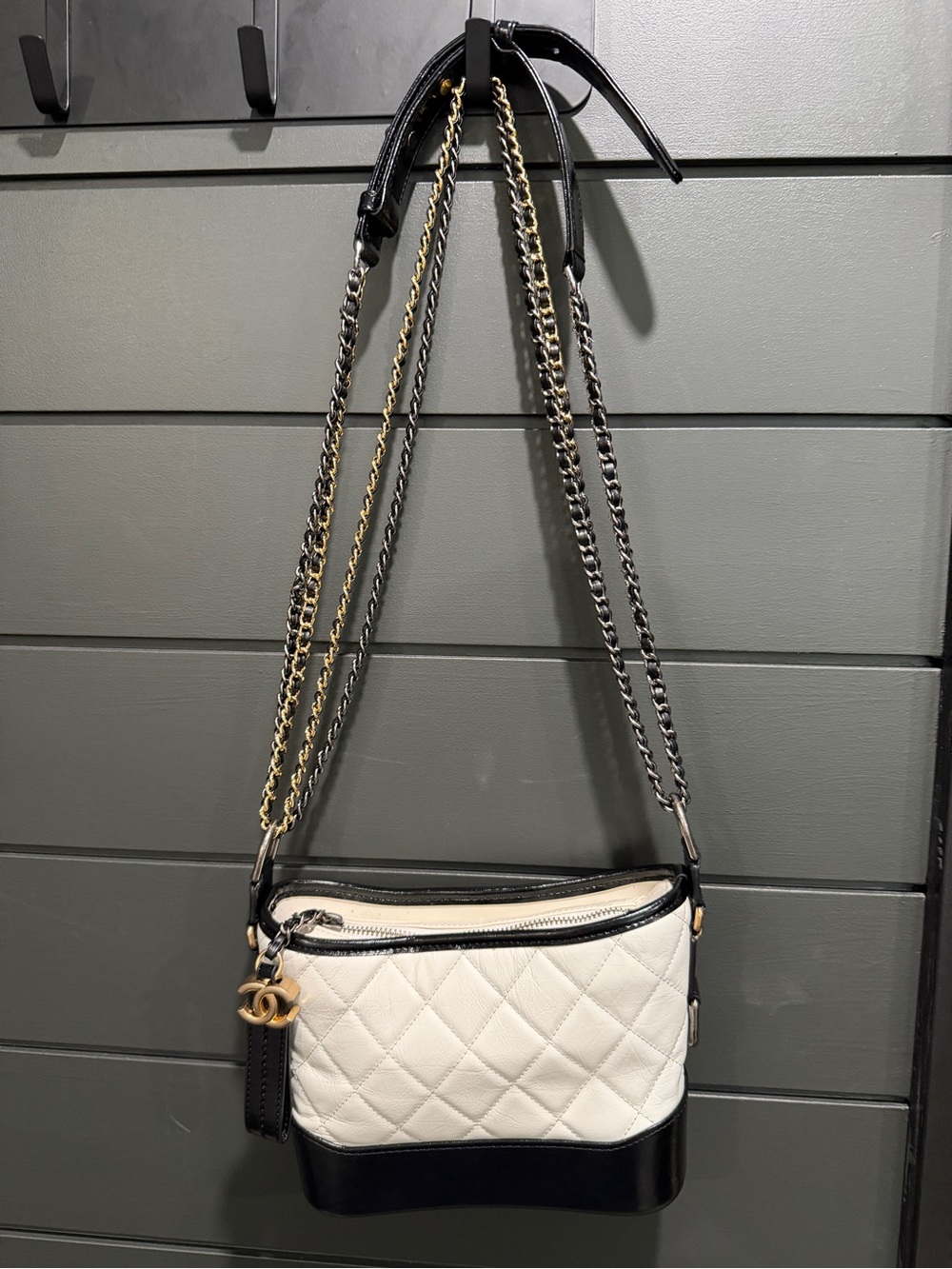 Chanel Gabrielle Crossbody/Shoulder Bag in White and Black